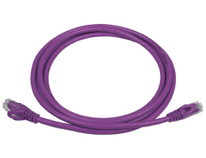 PowerMAX Purple Cat.6 U/UTP T568B Patch Cord (PVC) - with Divider